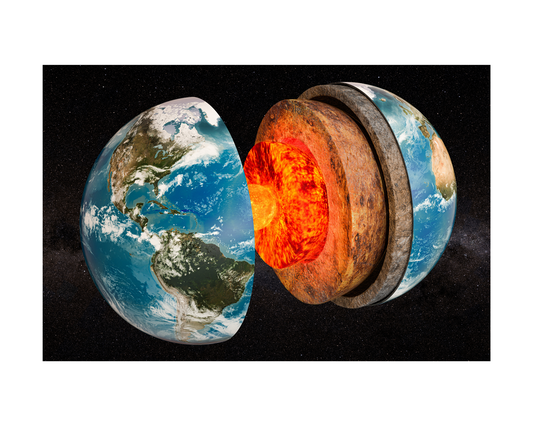 Illustration sur la découpe de la Terre en géologie