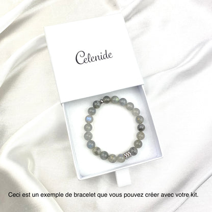 Bracelet en perles de labradorite.